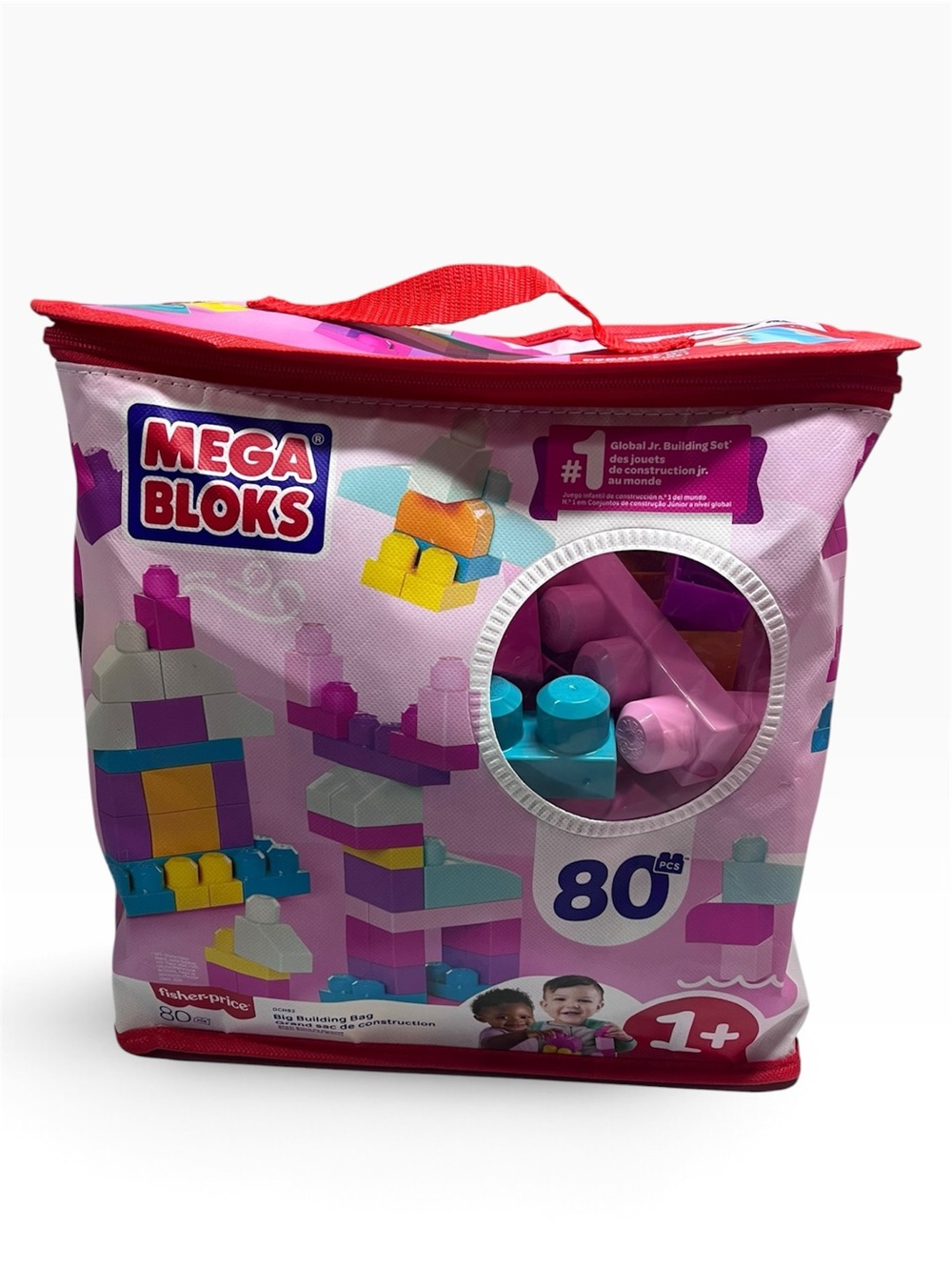 Mega Bloks Pink 80-Piece Building Blocks Set